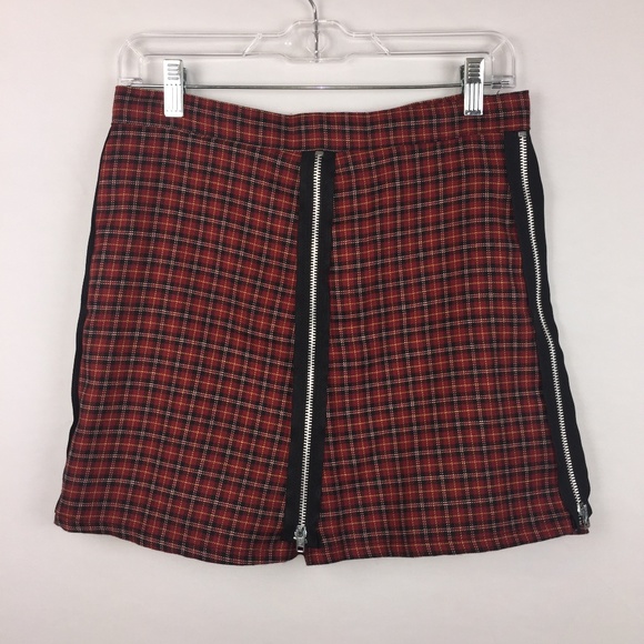 Tripp nyc Dresses & Skirts - Tripp NYC L Plaid School Girl Skirt Zipper Accents